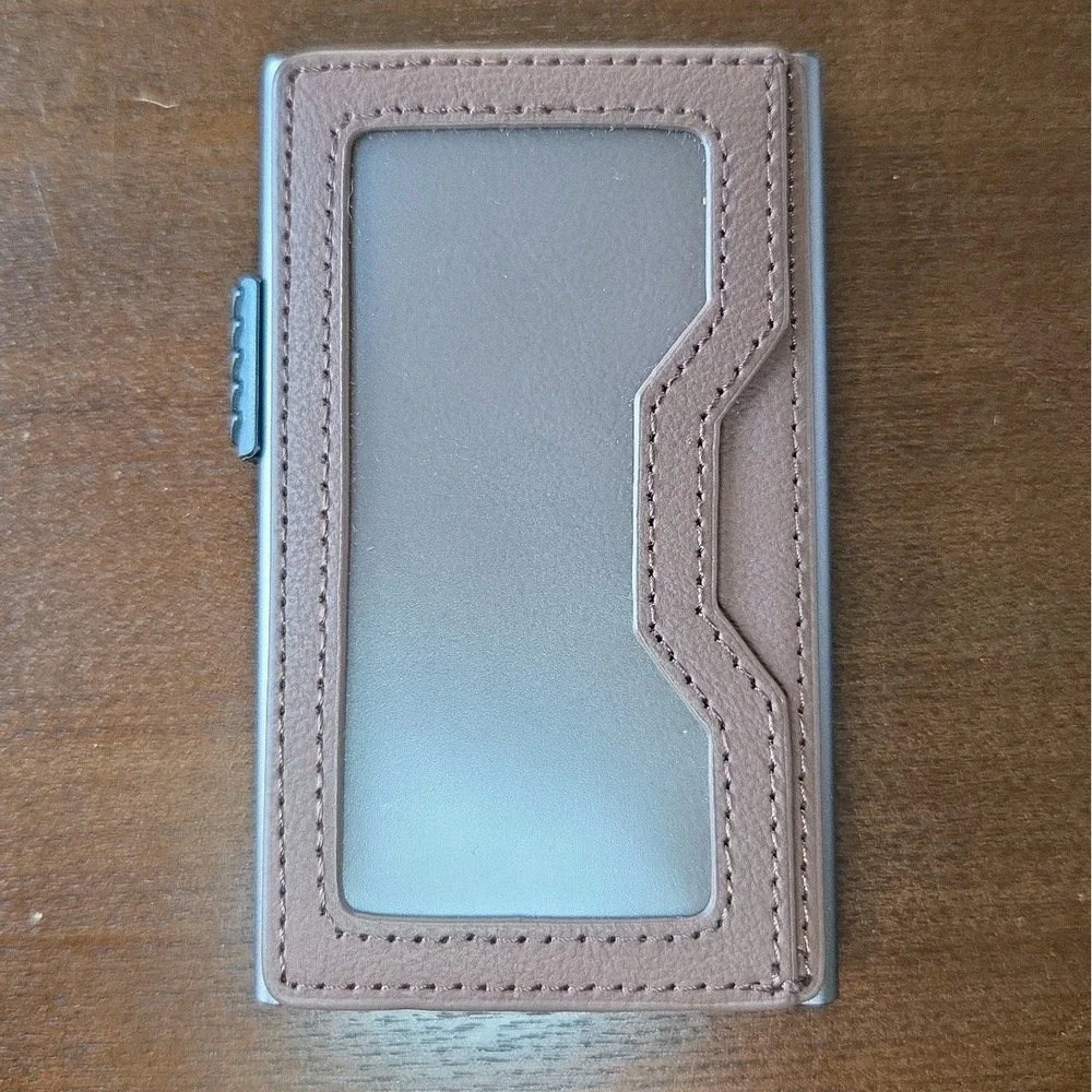 VULKIT Card Holder with Side Slider Pop Up Wallet RFID Blocking Slim Metal Bank